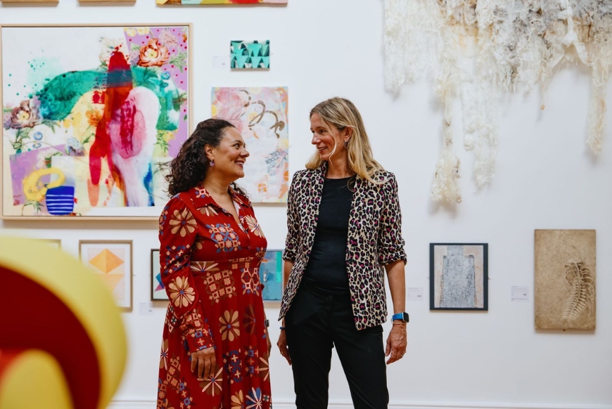RWA Director Ren Renwick and Deputy Director Dawn Lockhart exploring the 172 Annual Open Exhibtion - Credit Khali Ackford